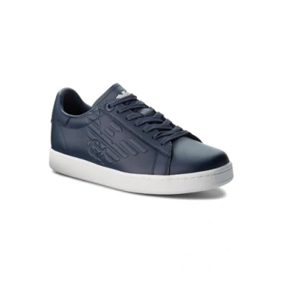 Afbeelding van EA7 Emporio Armani Classic Unisex Sneakers laag, Maat: 40, Navy Leer