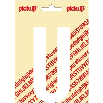 Afbeelding van Plakletter Nobel Sticker witte letter U Pickup