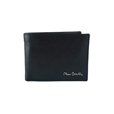 Afbeelding van Pierre Cardin, Zwarte herenportemonnee, echt leer, portemonnee, geschenkdoos, zwart., klassiek