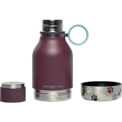 Afbeelding van Asobu Dog Bowl Bottle Stainless Burgundy