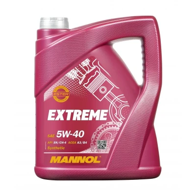 Afbeelding van Mannol Extreme 5W 40 5L Motorolie MN7915 5 RENAULT: LAGUNA 3 Grandtour, SCENIC 3, MEGANE 2 Kombi, BMW: Saloon, 1 Hatchback
