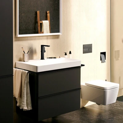 Afbeelding van hansgrohe Tecturis E ééngreeps wastafelkraan 210 Fine CoolStart met draaibare uitloop en afvoerplug Brushed Bronze
