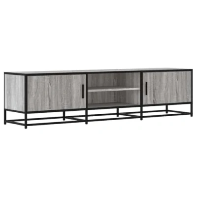 Image de vidaXL Meuble TV sonoma gris 160x35x41 cm bois d&#039;ingénierie et métal848847
