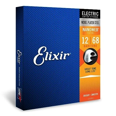 Image de Elixir Nanoweb 12302 Jeu de cordes baryton guitare électrique 12 68