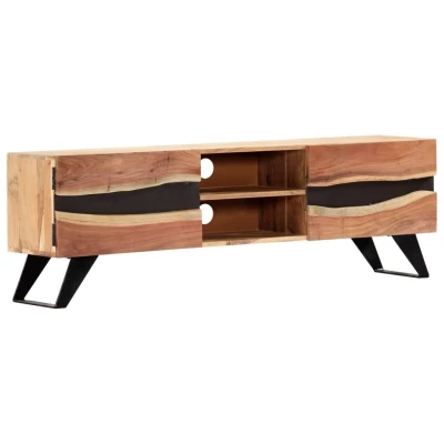 Afbeelding van Tv meubel 140x30x45 cm massief acaciahout