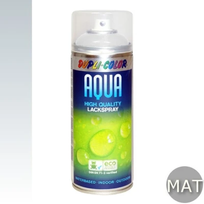 Afbeelding van DupliColor Aqua Spray Blanke Lak Mat 350ml Spuitbus Waterbasis Milieuvriendelijk