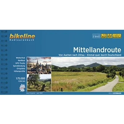 Afbeelding van Radtourenbücher Mittellandroute von Aachen nach Zittau