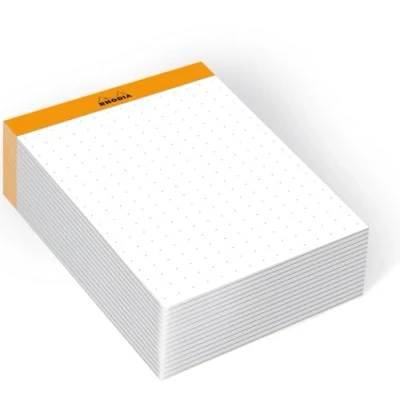 Afbeelding van RHODIA 194048C Memoblok nr. 13 oranje A6 10,5 x 14,8 cm 11,5 16 Dot (gestippeld) 240 vellen afneembaar 80 g/m² praktisch en compact collectie Rhodiatime