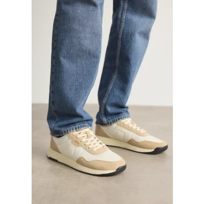 Afbeelding van BOSS Titanium Sneakers laag, Heren, Maat: 44, Open beige Leer en textiel