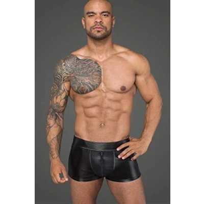Afbeelding van Noir Handmade Wetlook Boxer Met Ritsen