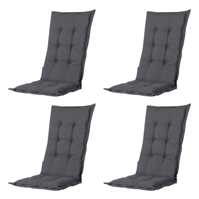 Afbeelding van Madison Stoelkussen lage rug 105x50 Grijs 4 Stuks