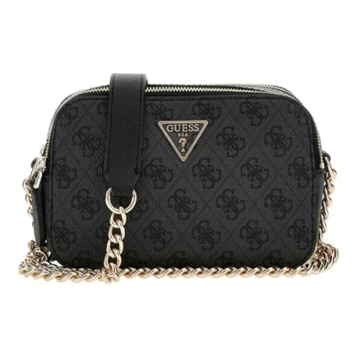 Afbeelding van GUESS Schoudertas Noelle II Crossbody Camera Bag Coal Logo Donkergrijs