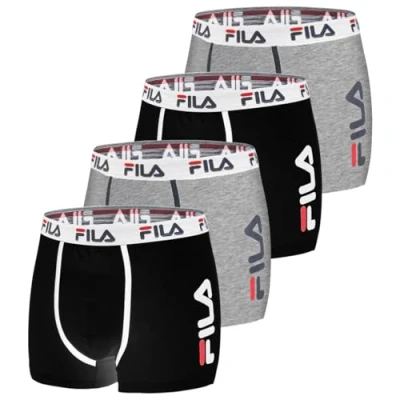 Afbeelding van Fila Boxer Fi/1bcx4/Fu5040 Boxershorts voor heren, 4 stuks, Ng