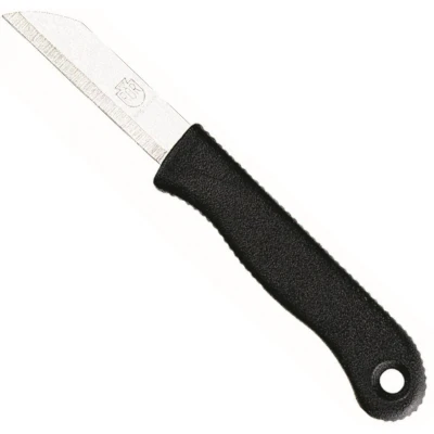 Afbeelding van RÖR Solingen Schilmes RVS Lemmet 6 cm Extra Grip Heft Kunststof Zwart