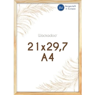 Afbeelding van Wackadoo fotolijst A4 21 x 29,7 cm (DIN A4) naturel en document met glasplaat, Italiaans hout