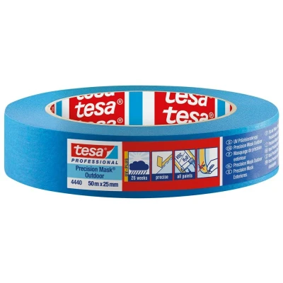Afbeelding van Tesa 4440 Precision Mask Outdoor Afplaktape Blauw 25mm x 50m