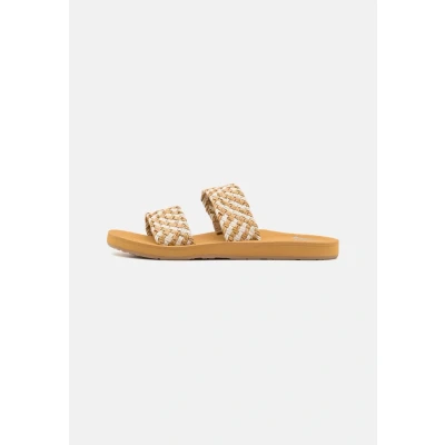 Afbeelding van Roxy Porto Slide Muiltjes, Dames, Maat: 37, Natural Textiel