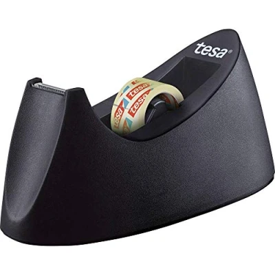 Afbeelding van tesa Plakbandhouder tesafilm Curve Zwart Incl. plakfolierol 33 m x 19 mm