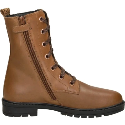 Afbeelding van Keq Veterboots voor kinderen, Maat: 28, Cognac Leer