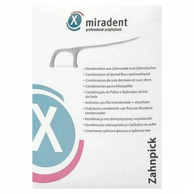 Image de Miradent Cure dent avec fil dentaire 100 pcs emballé individuellement