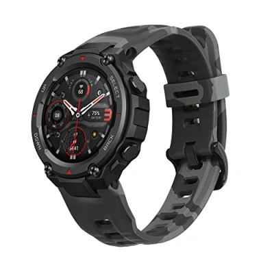 Afbeelding van kwmobile armband geschikt voor Huami Amazfit T Rex / Pro fitness tracker sportarmband band gemaakt van TPU en siliconen camouflage donkergrijs zwart lichtgrijs