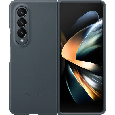 Afbeelding van EF VF936LJEGWW Samsung Leather Cover Galaxy Z Fold4 Greygreen