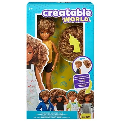 Afbeelding van Creatable World Character Starter Kit 4 Honey Brown Curly Genderneutrale Pop