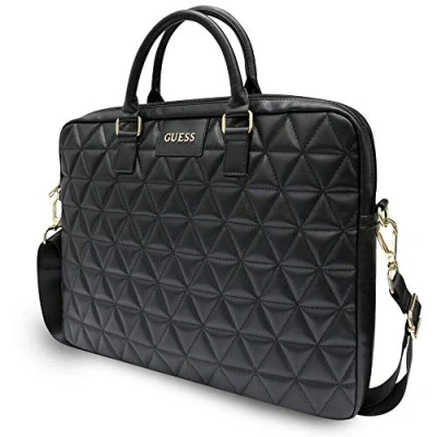 Afbeelding van Guess Quilted Laptop Bag Geschikt voor Alle Laptops Tot 15 inch Zwart