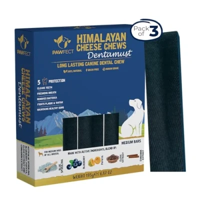 Afbeelding van Pawfect Dentamust Bars Blauwe bessen Medium 195 gr.