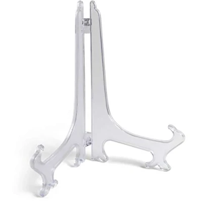 Afbeelding van iGadgitz Home U7008 Kleine tafelbrug, plat, opvouwbaar, fotohouder, decoratieve platenhouder, klein, middelgroot, helder, medium (1 stuk)