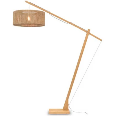 Afbeelding van GOOD&amp;MOJO Vloerlamp Iguazu Bamboe/Jute 175x60x207cm Scandinavisch,Bohemian Staande lampen voor Woonkamer Slaapkamer