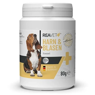 Afbeelding van ReaVET Urine &amp; Blaas Formule voor Honden Ondersteunt de normale blaasfunctie Puur natuurlijk product 80g