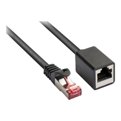 Image de Good Connections RNS Câble d&#039;extension de patch RJ 45 (M) pour (F) 5 m SFTP, PiMF CAT 6 moulé, sans crochet noir