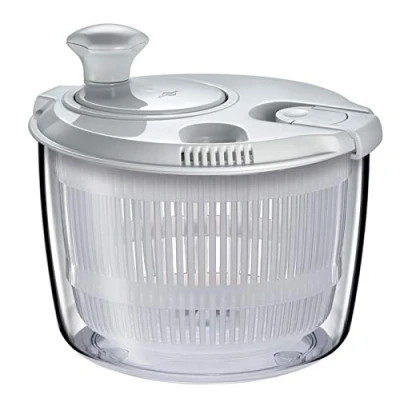 Afbeelding van Küchenprofi Mini slacentrifuge met kom, deksel, zwengel en zeef, vaatwasmachinebestendige kunststof, inhoud 2,5 l, droger voor salade, bessen, kruiden paddenstoelen