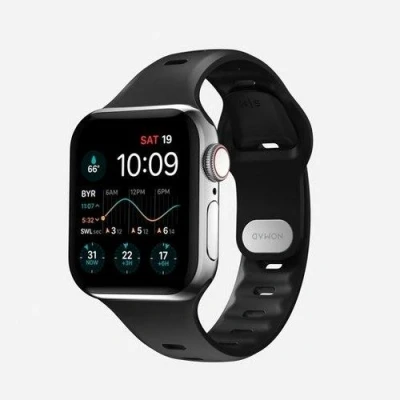 Image de Nomad Apple Watch 40/41 mm Siliconen Bandje Zwart