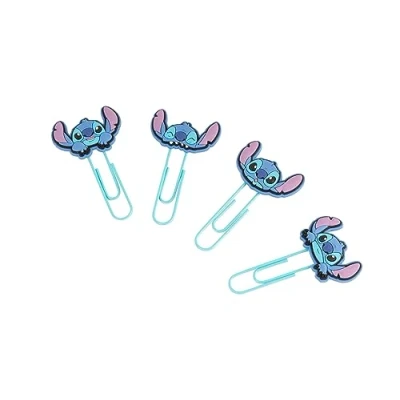 Afbeelding van Grupo Erik Disney, Stitch Fantasie Paperclips Set van 4 Originele Kantoorbenodigdheden, Pastel Schoolbenodigdheden