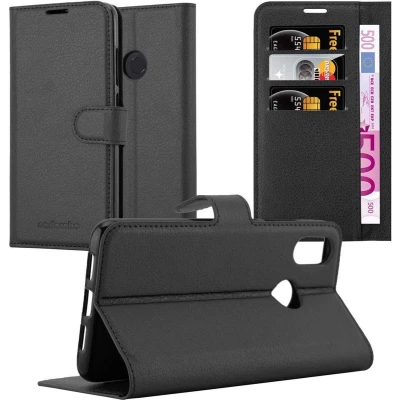 Afbeelding van Cadorabo Hoesje geschikt voor Xiaomi Mi 8 in PHANTOM ZWART Beschermhoes met magnetische sluiting, standfunctie en kaartvakje Book Case Cover Etui