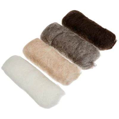 Afbeelding van Rayher Hobby 5363300 viltwol, 100% zuivere scheerwol, 4 kleuren, 25 g, 100 bruine tinten