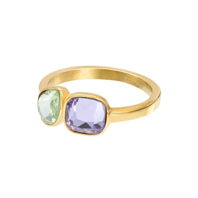 Afbeelding van Fame Hyacinth Violet Goudkleurig Dames Ring