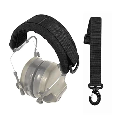 Afbeelding van DONGKER Tactische helmhoes, modulaire oorbescherming, Molle hoofdband met D ring voor oorbeschermers, microfoon en hoofdtelefoon