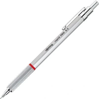 Afbeelding van rOtring Rapid PRO balpen medium punt blauwe inkt Chroom