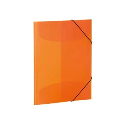 Image de HERMA Chemises à élastique Translucide en Orange, A4, plastique robuste, avec 3 rabats intérieurs, 1 porteé de chemise