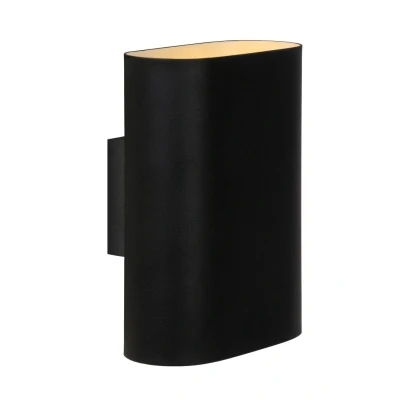 Afbeelding van Lucide OVALIS Wandlamp 2xE14 Zwart