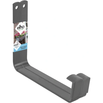 Afbeelding van Barcelona muurhaak metaal antraciet buiten &amp; balkon l 1,6 x w 18,4 h 14,5 cm elho