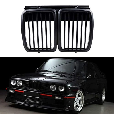 Afbeelding van Grillrooster mat zwart voor motorkap E30 325i 325is 325iX 325 325e 325es 318i 320i M3