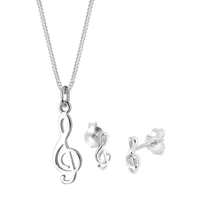 Afbeelding van Elli Dames Sieraden Set damesklankinstrument muziek in 925 sterling zilver