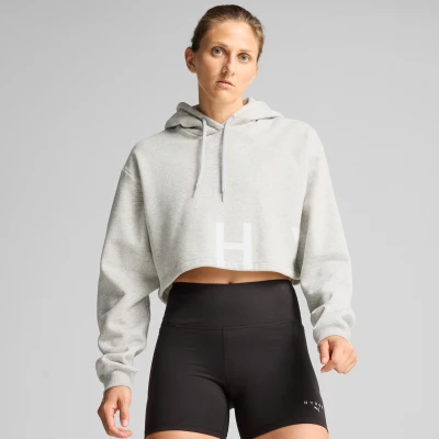Afbeelding van PUMA x HYROX hoodie van zware kwaliteit voor Dames, Grijs, Maat S