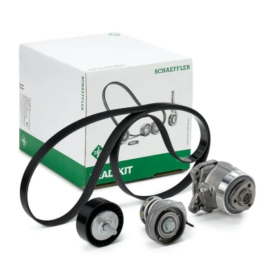 Afbeelding van INA 529 0534 30 waterpomp + tandriemenset Met Generatorvrijloop controleren en indien nodig vervangen AUDI: A3 Sportback, Hatchback