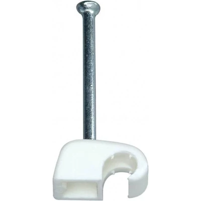 Afbeelding van Kopp kabelclip 7 mm rond wit 50 stuks