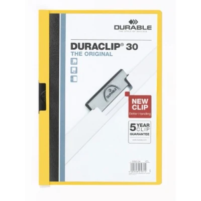 Afbeelding van Durable 220004 Klemmap Duraclip Original 30 (voor 1 vel A4), 25 stuks, geel